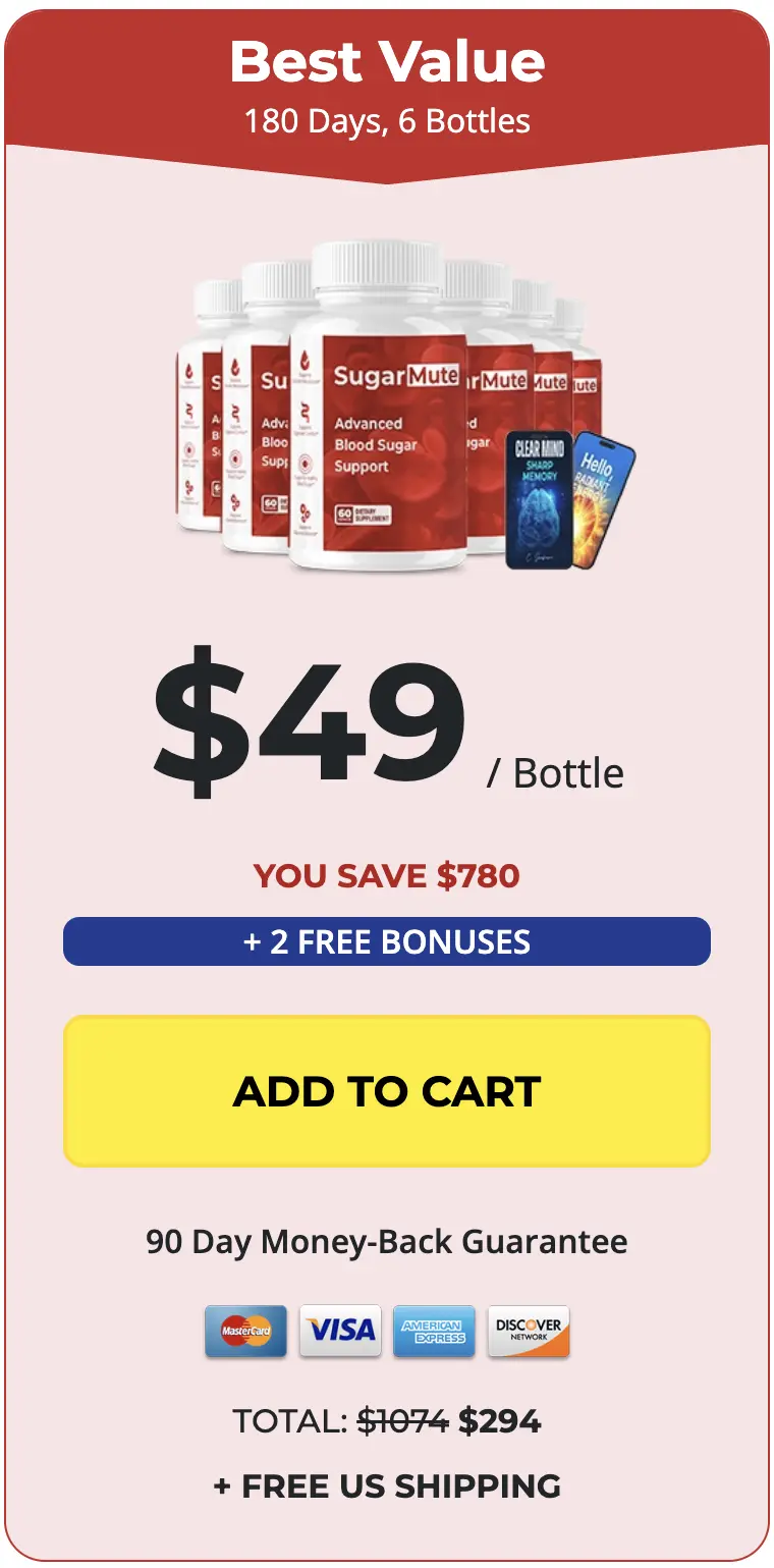 SugarMute Buy Six Bottles